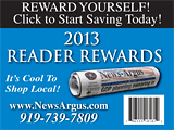 The News-Argus Reader Rewards card for 2013 The News-Argus Reader Rewards card for 2013